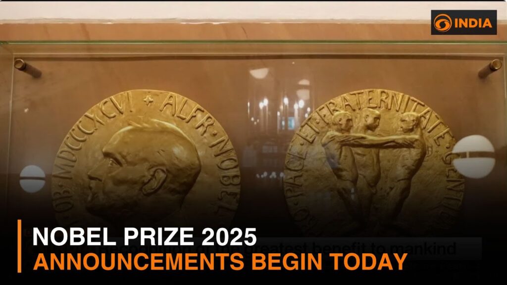 Norwegian Nobel Institute in Oslo during the 2025 announcement