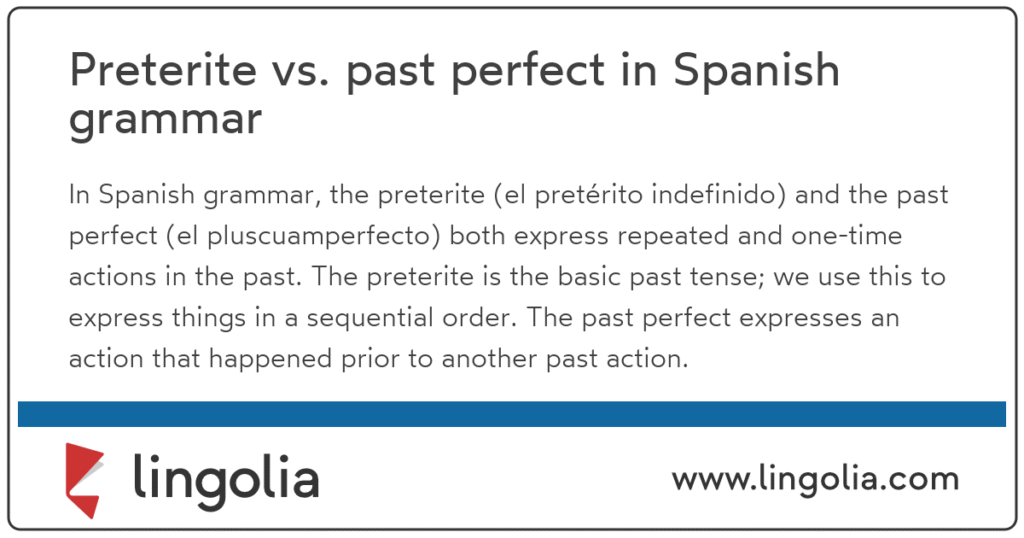 Selecting the perfect Spanish past
