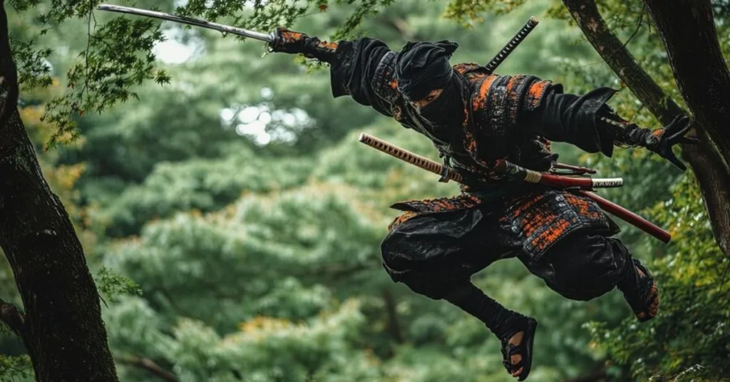 The official logo for the mobile action-strategy game Lwedninja, featuring stylized Japanese text and a ninja silhouette.